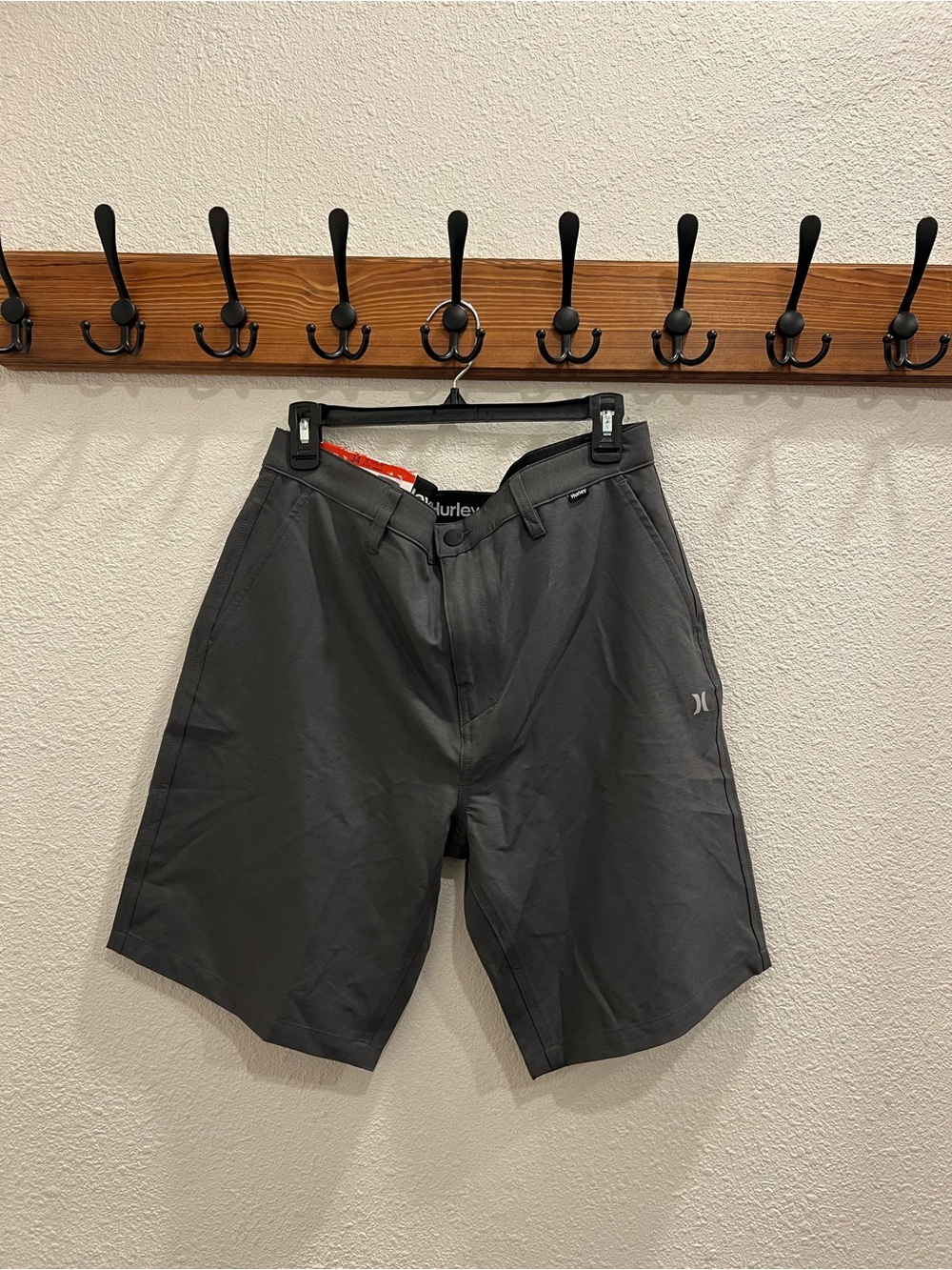Hurley Men’s Charcoal Gray Hybrid Boardshorts